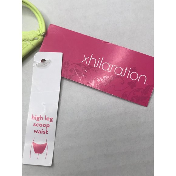 Xhilaration Women's Size Medium 4-6 High Leg Scoop Waist Bikini Swim Bottom New - Picture 3 of 9